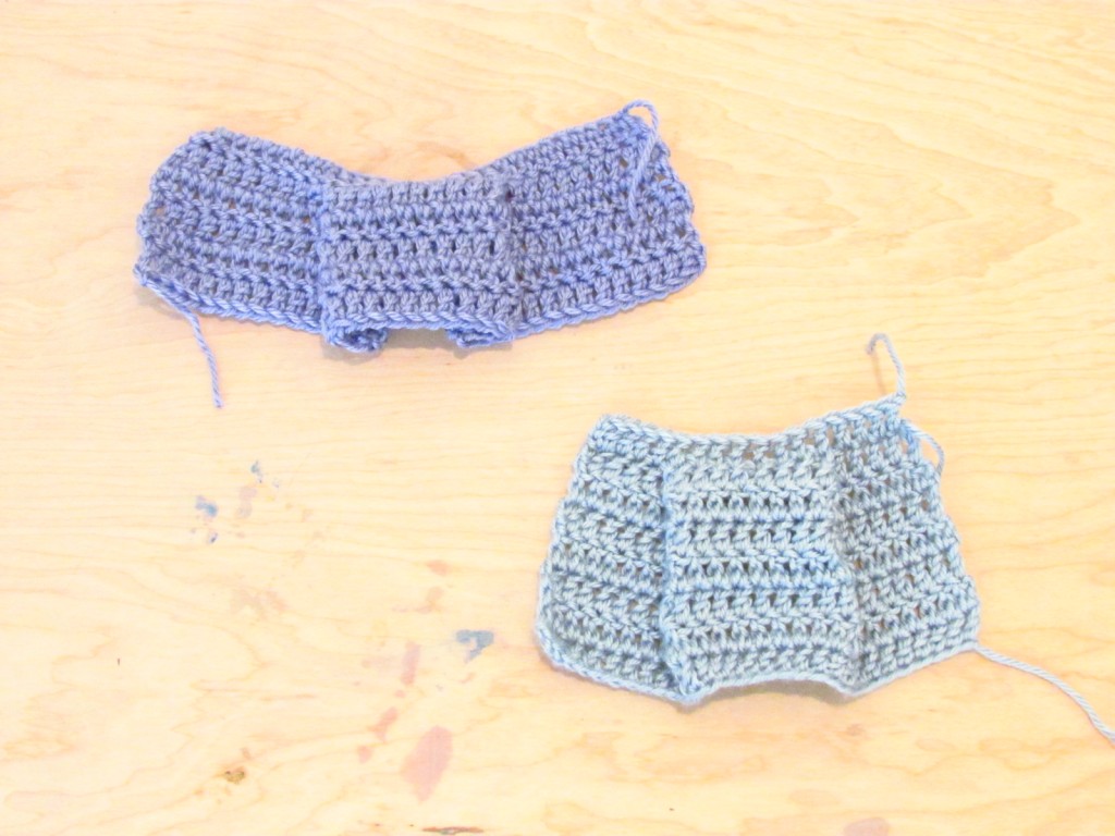 crochet pleats tutorial 1